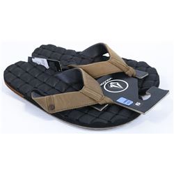 VOLCOM MENS BLACK BOTTOM "RECLINER" LEATHER