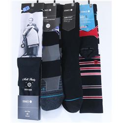 LOT OF 4 STANCE  SOCKS SIZE LARGE