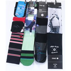 LOT OF 4 STANCE  SOCKS SIZE LARGE