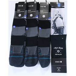 LOT OF 4 STANCE  SOCKS SIZE LARGE