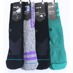 LOT OF 4 STANCE  SOCKS SIZE MEDIUM