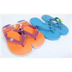 2 PACK LADIES SANDALS, DC & ETNIES, SIZE 6