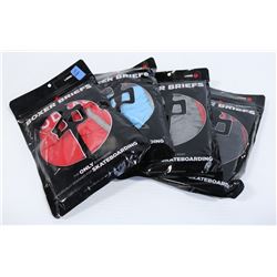 LOT OF 4 RED DRAGON BOXER BRIEFS, SIZE LARGE