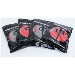 LOT OF 4 RED DRAGON BOXER BRIEFS, SIZE LARGE