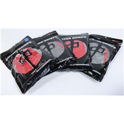 LOT OF 4 RED DRAGON BOXER BRIEFS, SIZE LARGE