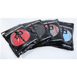 LOT OF 4 RED DRAGON BOXER BRIEFS, SIZE LARGE