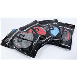 LOT OF 4 RED DRAGON BOXER BRIEFS, SIZE LARGE