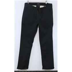 BRIXTON STRAIGHT LEG LOW RISE BLACK PANTS
