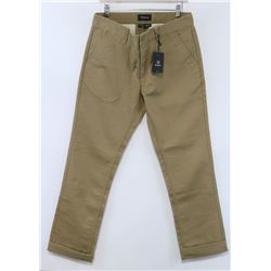 BRIXTON STRAIGHT LEG LOW RISE KHAKI PANTS