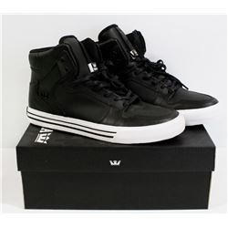 SUPRA VAIDER COOL BLACK AND WHITE MENS SHOE