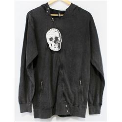 KR3W ZIP UP MENS CHARCOAL LIGHTWEIGHT HOODIE