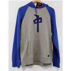 RED DRAGON BLUE AND GREY PULL OVER HOODIE