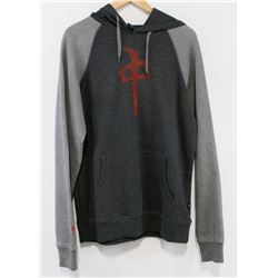 RED DRAGON GREY W/RED EMBLEM  PULL OVER HOODIE
