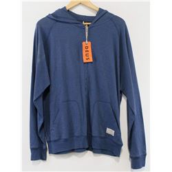 DEUS BLUE LIGHTWEIGHT ZIP UP HOODIE SIZE XL