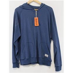 DEUS BLUE LIGHTWEIGHT ZIP UP HOODIE SIZE L