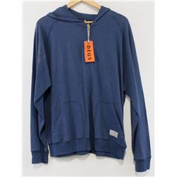 DEUS BLUE LIGHTWEIGHT ZIP UP HOODIE SIZE M