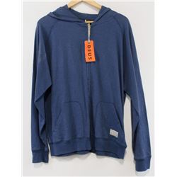 DEUS BLUE LIGHTWEIGHT ZIP UP HOODIE SIZE XL