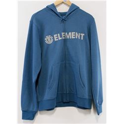 ELEMENT MENS BLUE ZIP UP HOODIE SIZE M