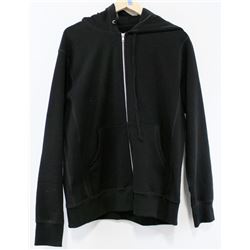 HOUSE OF BLANKS MENS BLACK ZIP UP HOODIE SIZE L