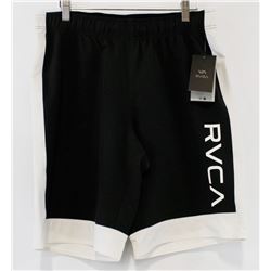 RVCA CHALLENGER WHITE AND BLACK SWIM TRUNKS