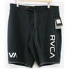 Image 1 : RVCA STAFF III DUAL LAYER BLACK AND WHITE SHORTS
