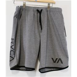 RVCA GREY MENS SPORT SHORTS SIZE M