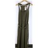 Image 1 : MICHAEL STARS WOMENS OLIVE GREEN BELTED SUNDRESS