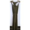 Image 1 : MICHAEL STARS WOMENS OLIVE GREEN BELTED SUNDRESS