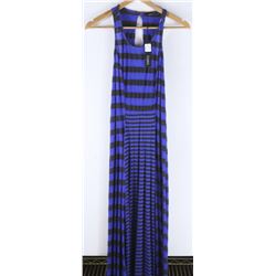 GYPSY GREY AND BLUE STRIPED WOMENS SUNDRESS