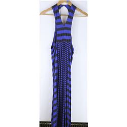 GYPSY GREY AND BLUE STRIPED WOMENS SUNDRESS