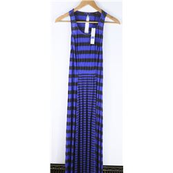 GYPSY GREY AND BLUE STRIPED WOMENS SUNDRESS