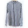 Image 1 : ELEMENT NAVY AND WHITE PLAID MENS BUTTON UP LONG