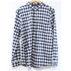 Image 1 : ELEMENT NAVY AND WHITE PLAID MENS BUTTON UP LONG