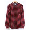 Image 1 : ELEMENT RED AND BLACK PLAID MENS BUTTON UP