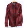 Image 1 : ELEMENT RED AND BLACK PLAID MENS BUTTON UP