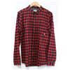 Image 1 : ELEMENT RED AND BLACK PLAID MENS BUTTON UP