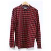 Image 1 : ELEMENT RED AND BLACK PLAID MENS BUTTON UP