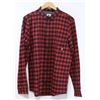 Image 1 : ELEMENT RED AND BLACK PLAID MENS BUTTON UP