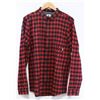 Image 1 : ELEMENT RED AND BLACK PLAID MENS BUTTON UP
