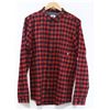 Image 1 : ELEMENT RED AND BLACK PLAID MENS BUTTON UP