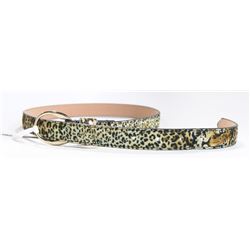PINK STITCH LEOPARD PRINT LADIES BELT SIZE S