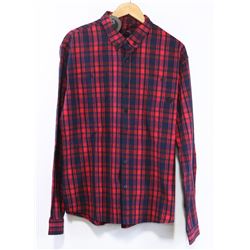 RED DRAGON MENS NAVY BLUE AND RED PLAID DOUBLE