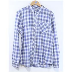 ELEMENT BLACK WHITE AND BLUE MENS LONG SLEEVE