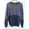 Image 1 : LIFETIME MENS NAVY GREY STRIPED SWEATER SIZE L