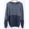 Image 1 : LIFETIME MENS NAVY GREY STRIPED SWEATER SIZE M