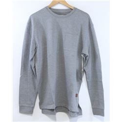 EKUMENIK MENS LIGHT GREY HEAVY CREW NECK SWEATER