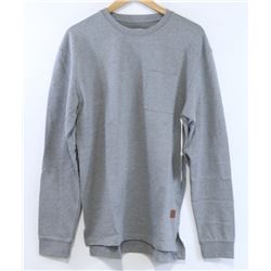 EKUMENIK MENS LIGHT GREY HEAVY CREW NECK SWEATER