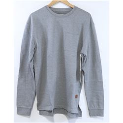 EKUMENIK MENS LIGHT GREY HEAVY CREW NECK SWEATER