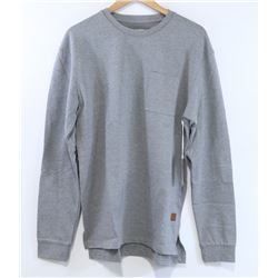 EKUMENIK MENS LIGHT GREY HEAVY CREW NECK SWEATER
