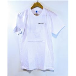 AMERICAN APPAREL LAY BACK CO WHITE MENS TSHIRT